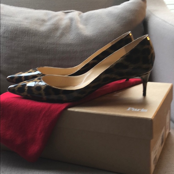 Christian Louboutin Rocket 45 Patent Leopard 37.5 - Picture 4 of 4